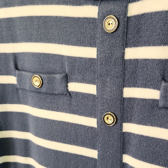 ZESICA Blue Striped Midi Dress - Picture 6 of 8